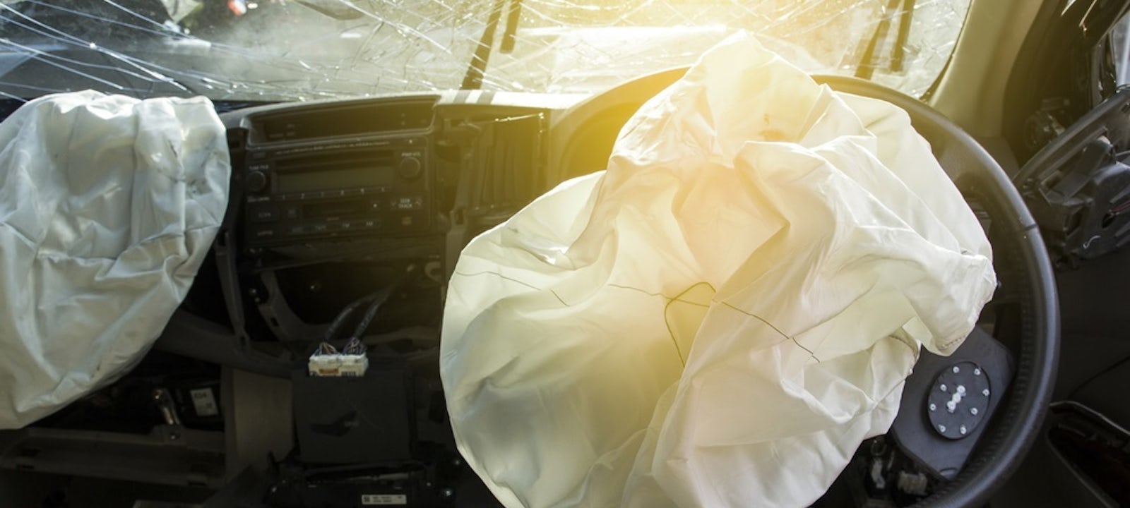 Airbags deflated after car accident