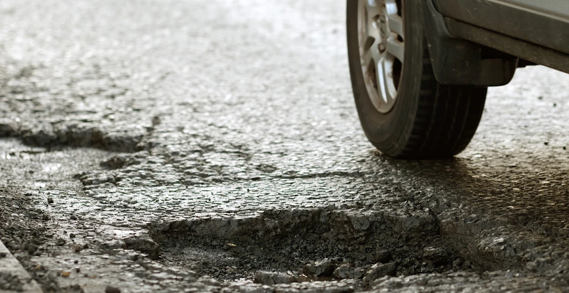 Pot holes in road causing accidents