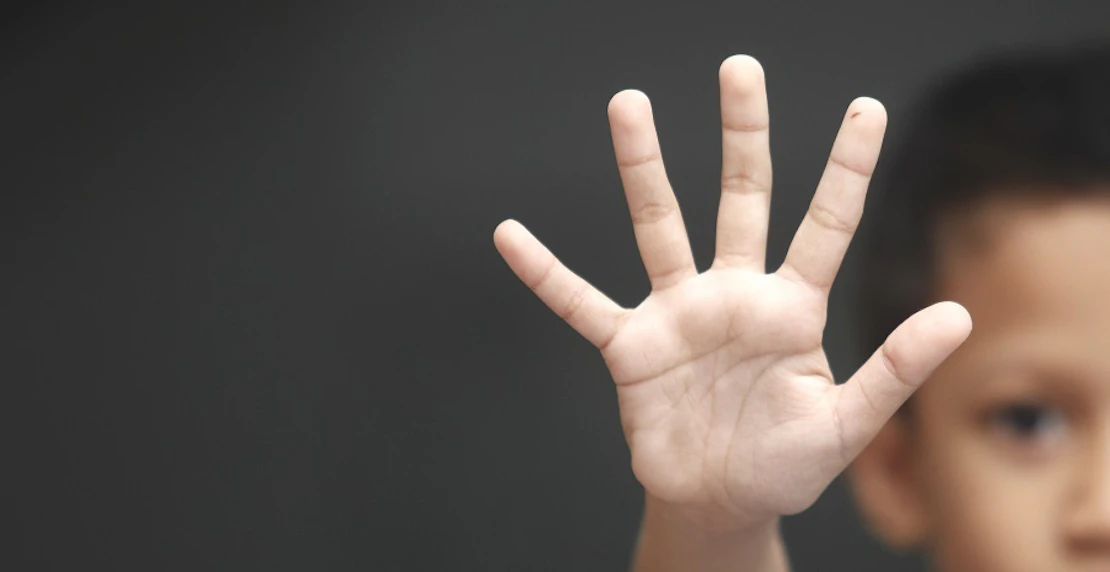 Child saying stop