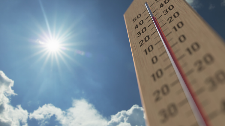 hot temperature for climate and environment