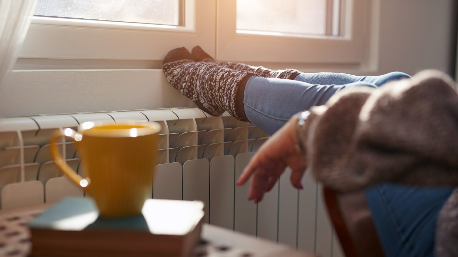 Legs on top of heater