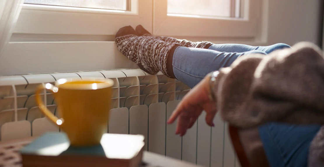 Legs on top of heater