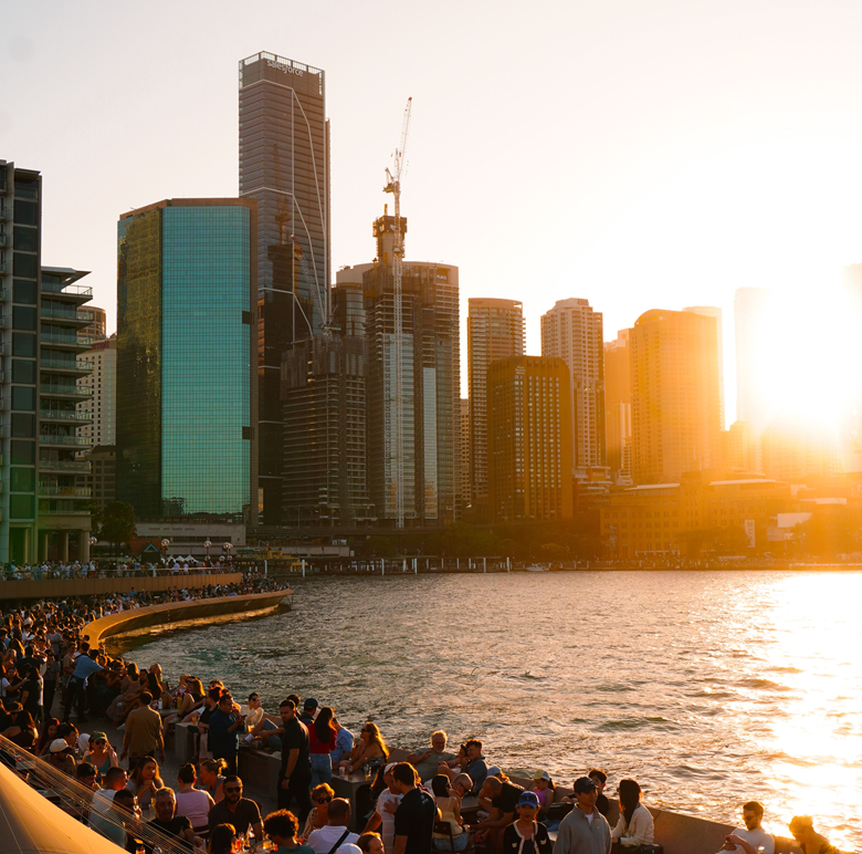 Sydney harbour crowd australian